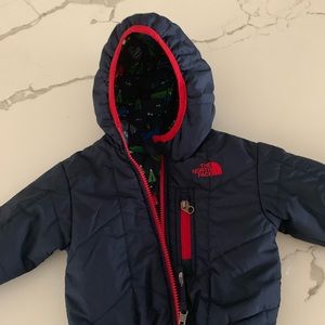 The North Face, reversible 3-6 month, puff jacket